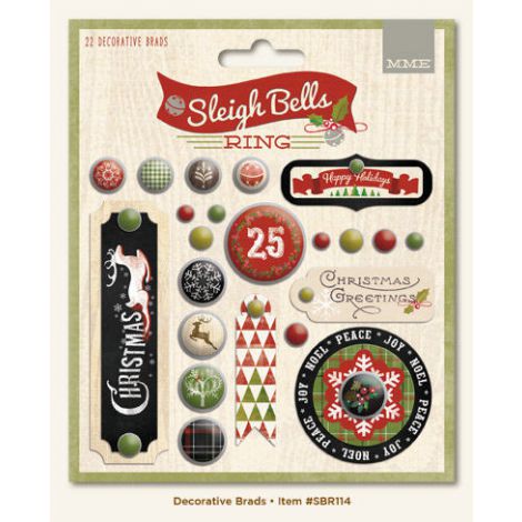 Ćwieki dekoracyjne MME Sleigh Bells Ring, 22szt